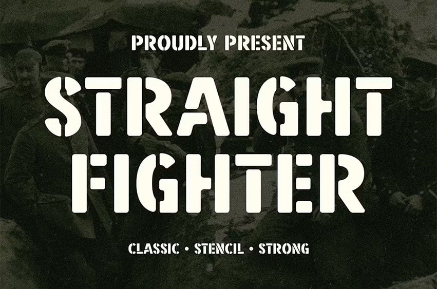 Straight Fighter Font