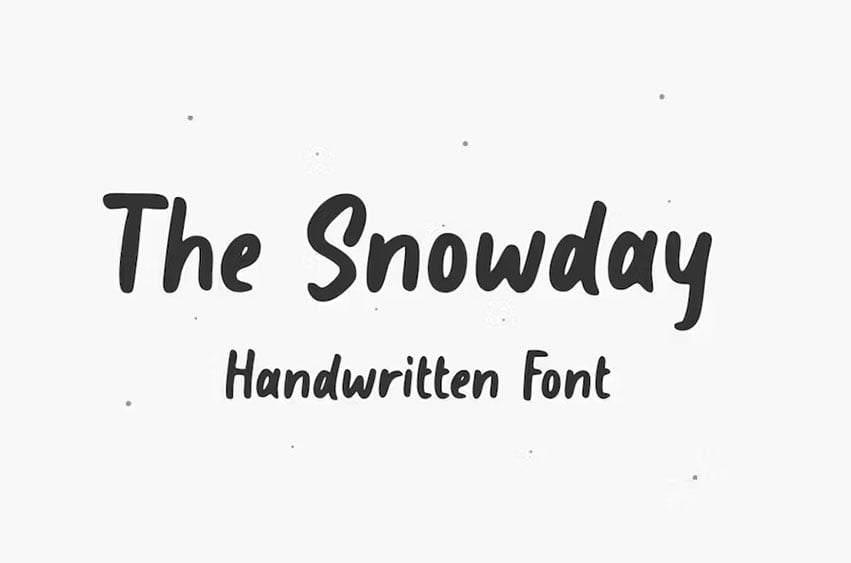 The Snowday Font