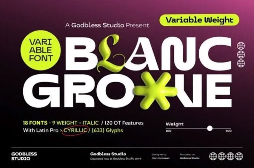 Blanc Groove Font