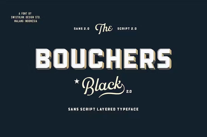 Bouchers Layered Font