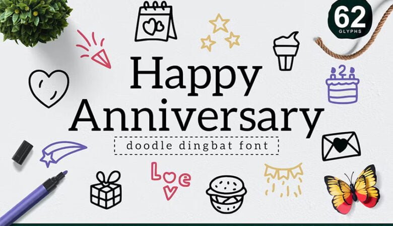 Happy Anniversary Font