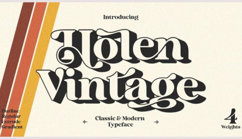 Holen Vintage Font