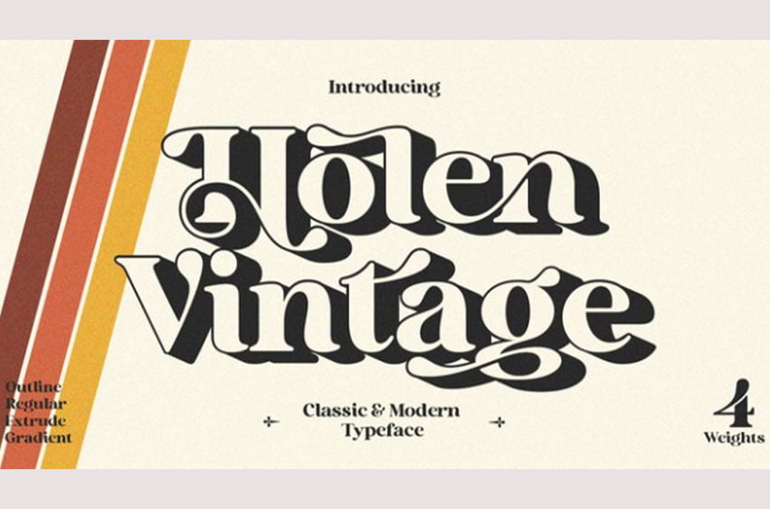 Holen Vintage Font - FreeDaFonts