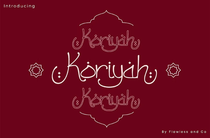 Koriyah Font - Freedafonts