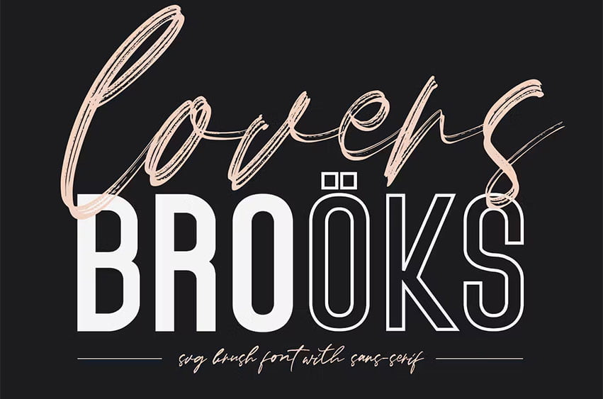 Lovers Brooks Font