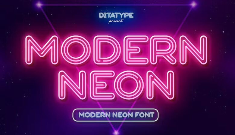 Modern Neon Font