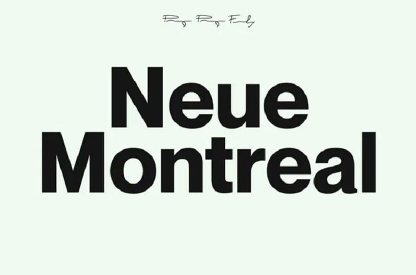 Neue Montreal Font
