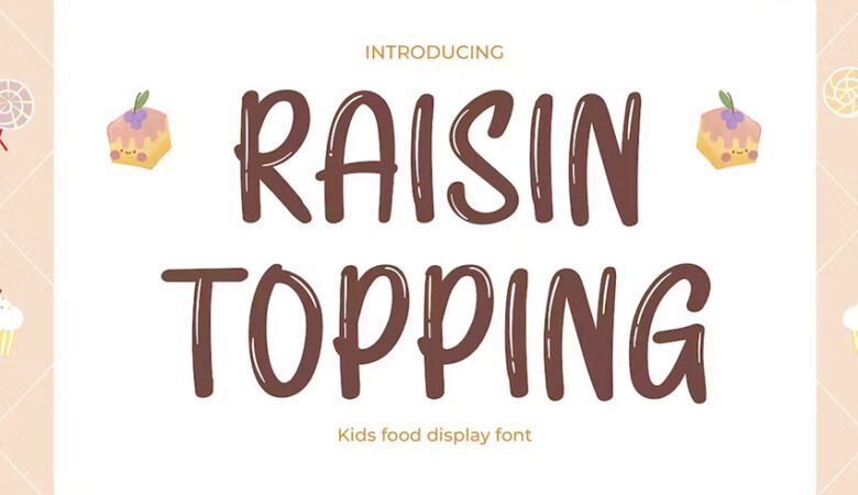 Raisin Topping Font