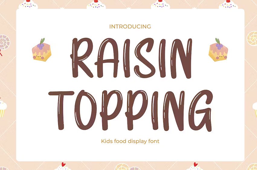 Raisin Topping Font