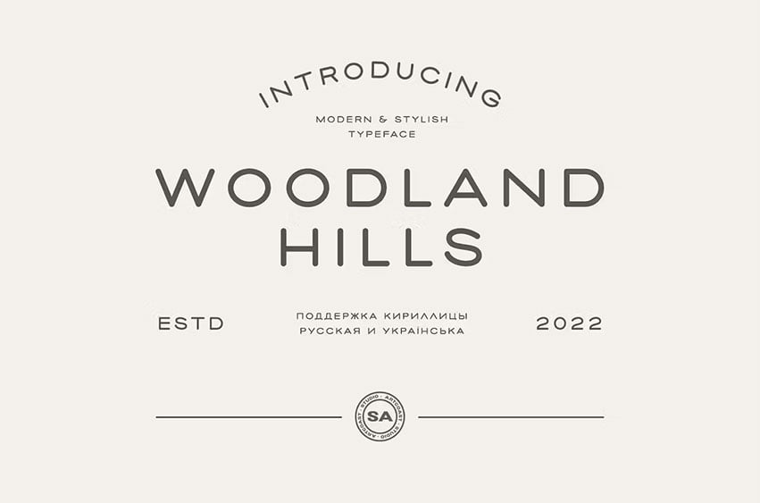 SA Woodland Hills Font