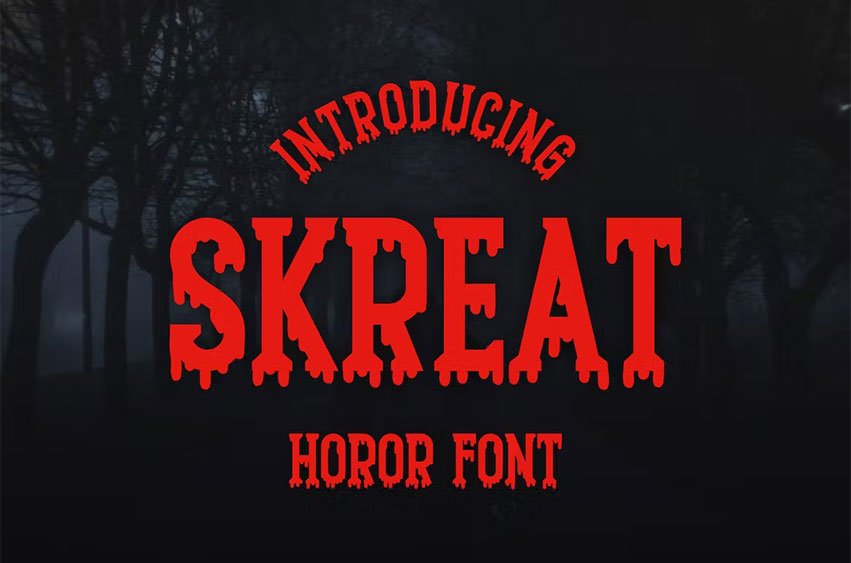 Skreat Font - FreeDaFonts