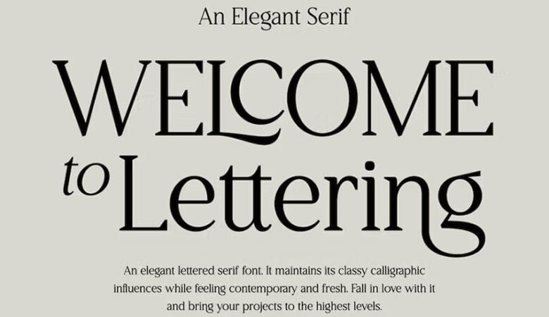 Welcome to Lettering Font