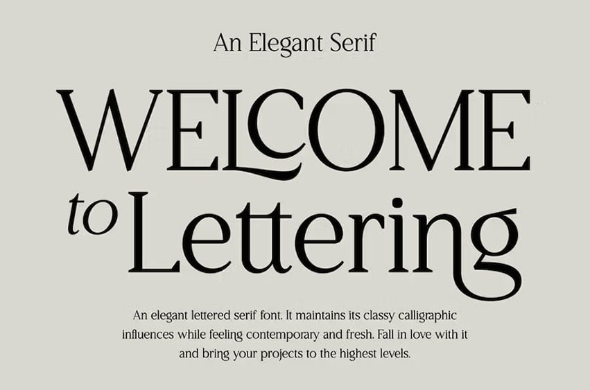 Welcome to Lettering Font
