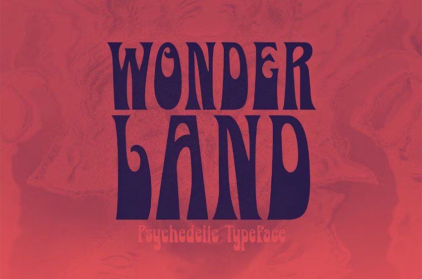 Wonderland Psychedelic Font
