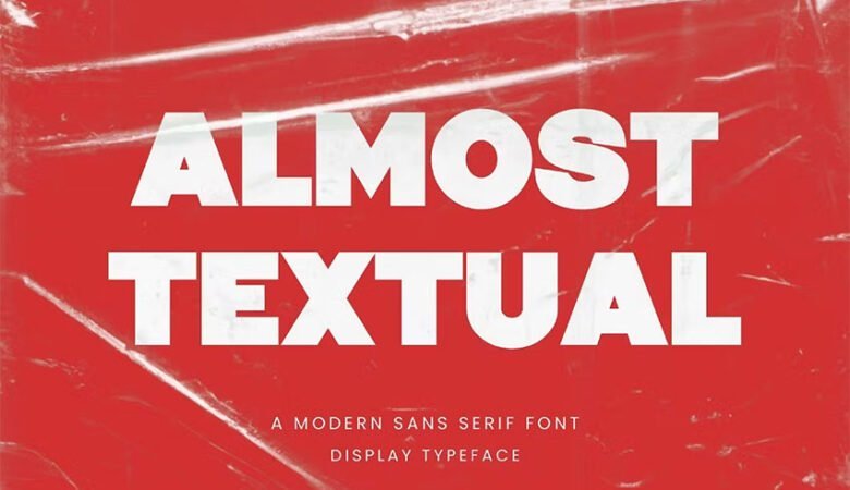 Almost Textual Font