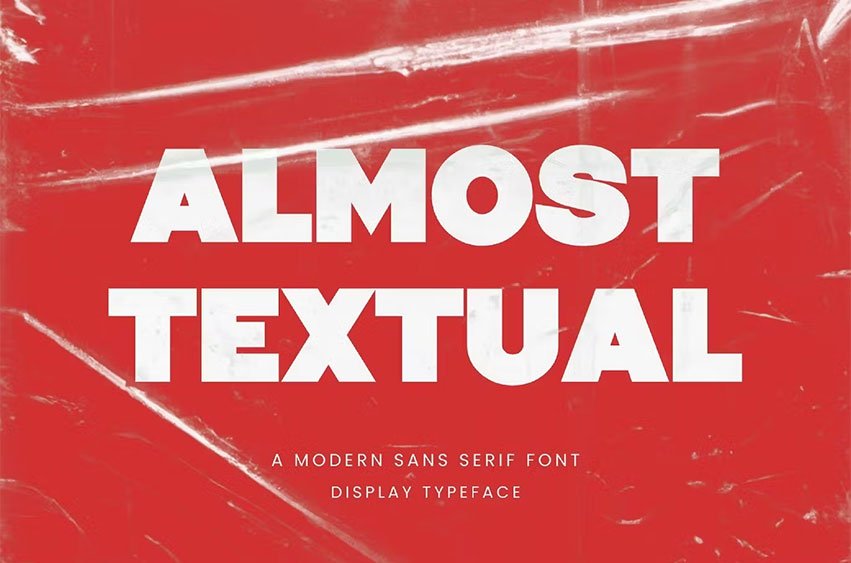 Almost Textual Font