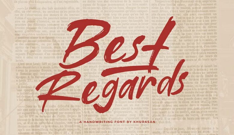 Best Regards Font