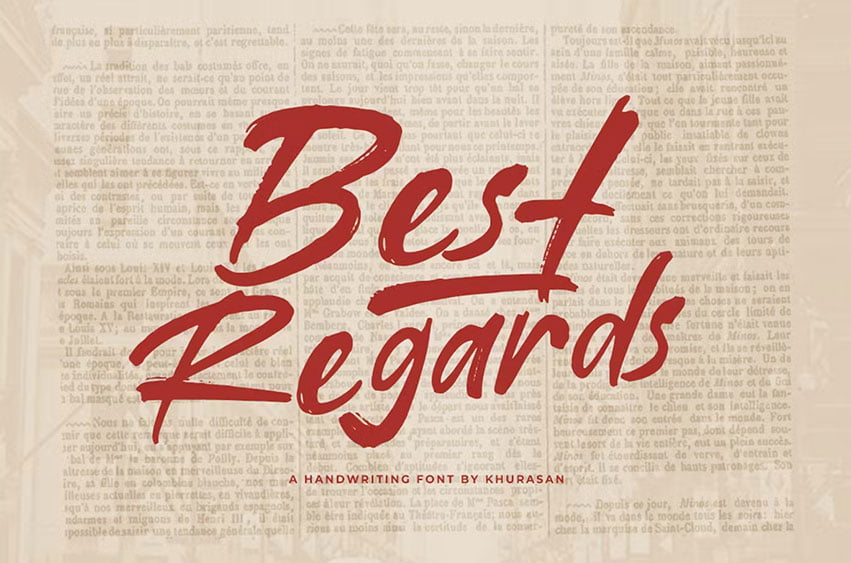 Best Regards Font