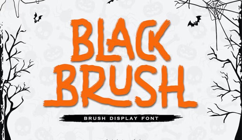 Black Brush Font