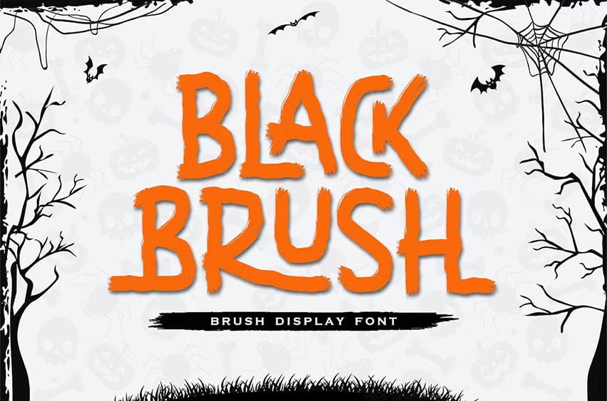 Black Brush Font