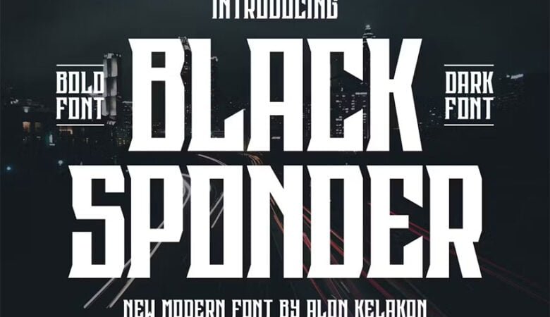 Black Sponder Font