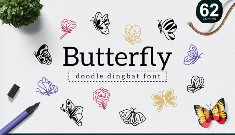 Butterfly Dingbat Font