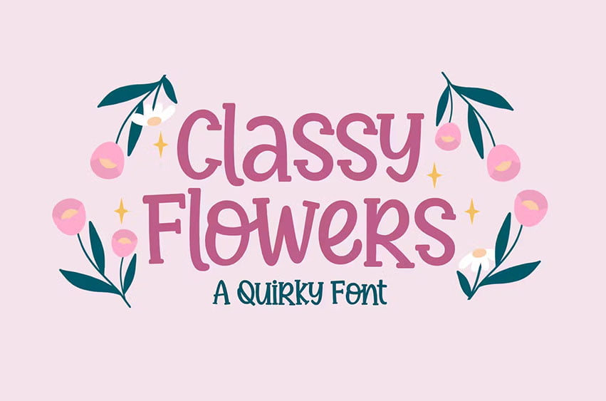 Classy Flowers Font