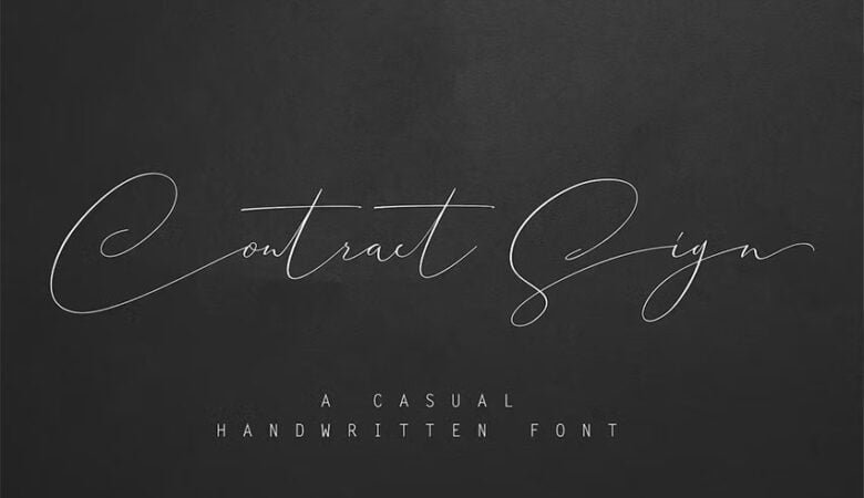 Contract Sign Font