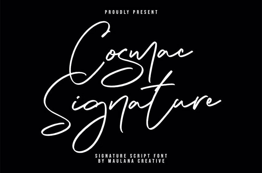 Cosmac Signature Font