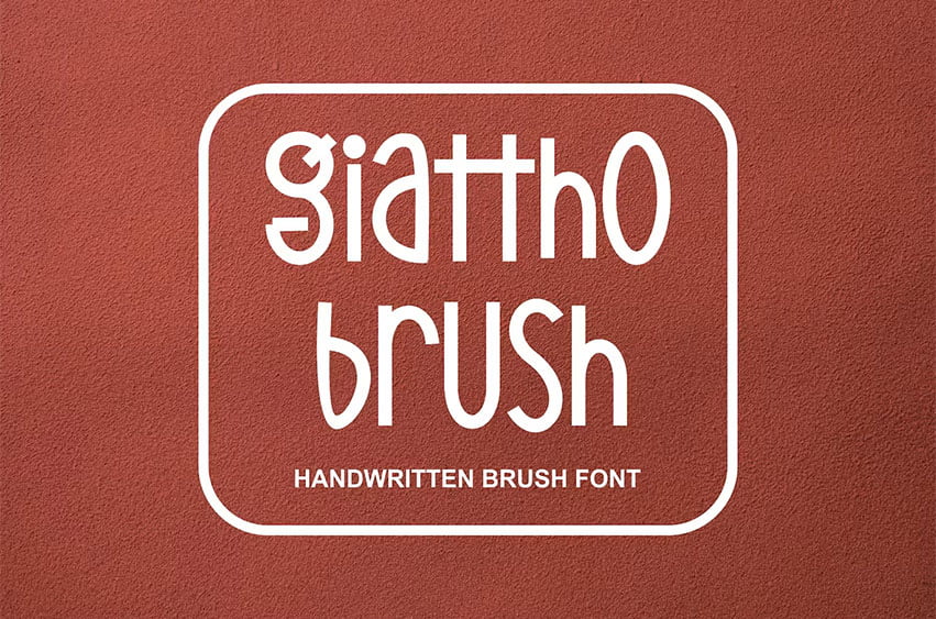 Giattho Brush Font