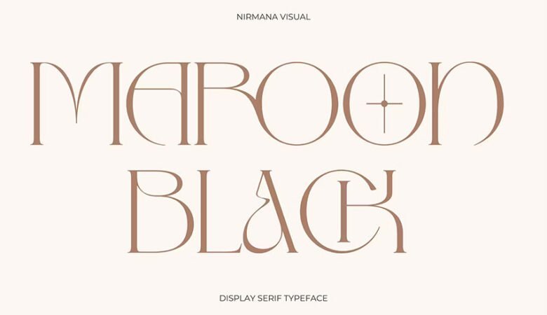 Maroon Black Font