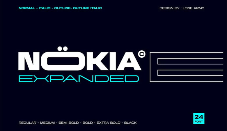 Nokia Expanded Font