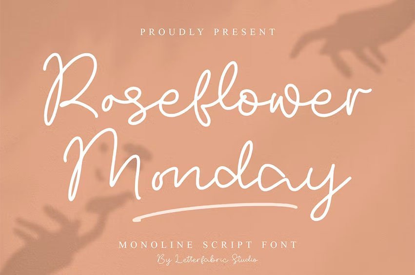 Roseflower Monday Font