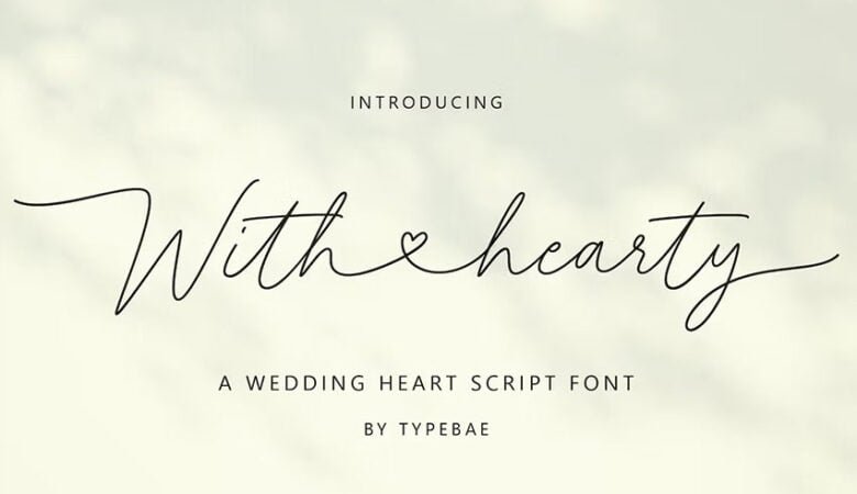 With Hearty Font