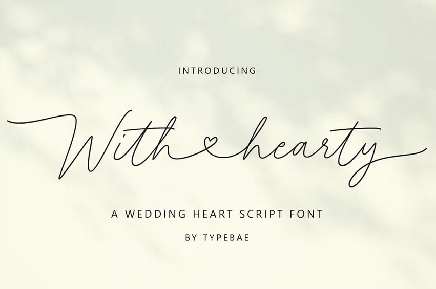 With Hearty Font