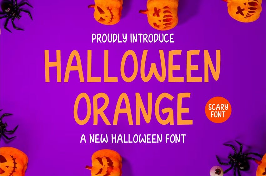 Halloween Orange Font