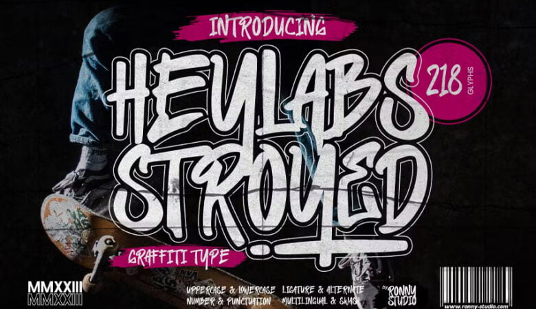 Heylabs Stroyed Font