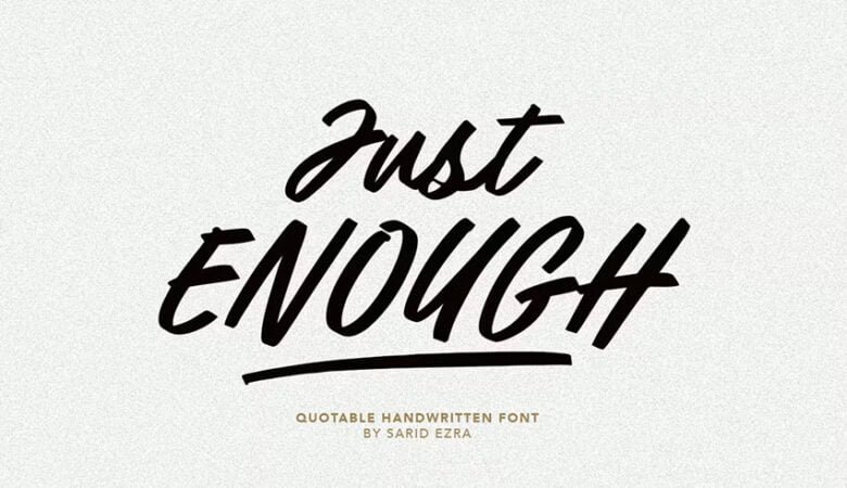 Just Enough Font