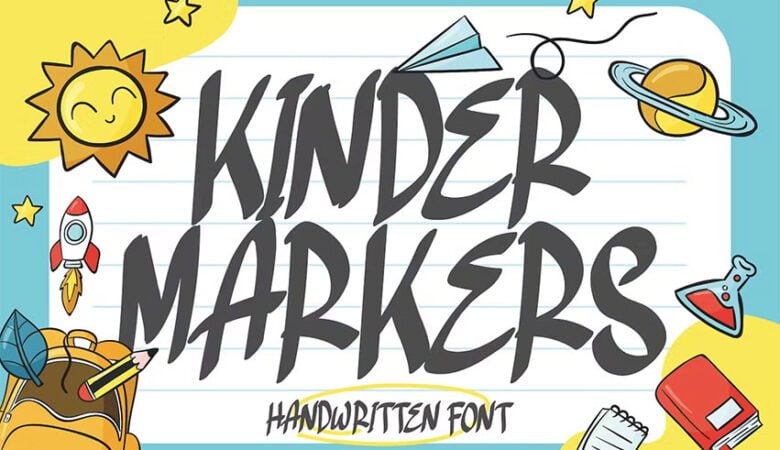Kinder Markers Font