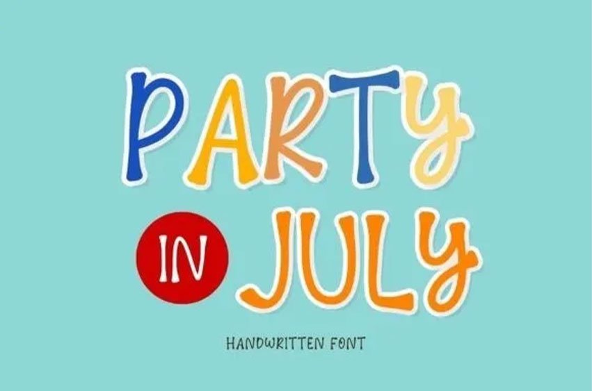 Party in July Font - FreeDaFonts