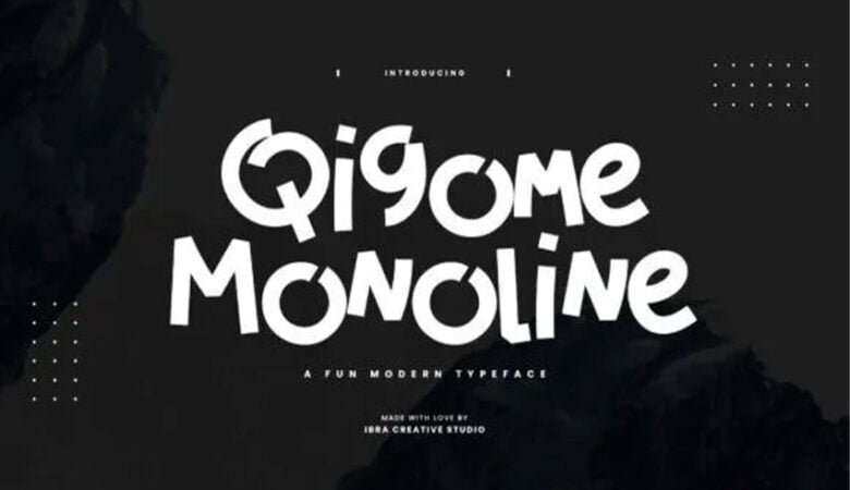 Qigome Monoline Font