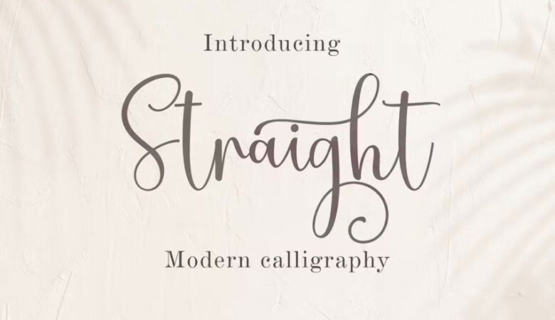 Straight Font