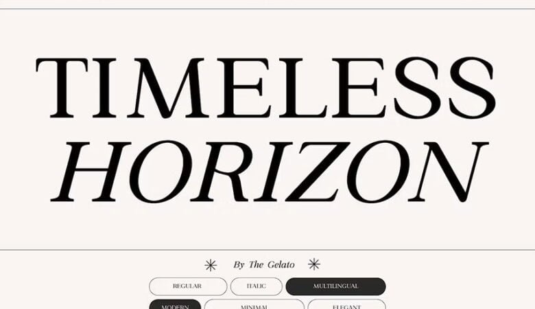 Timeless Horizon Font