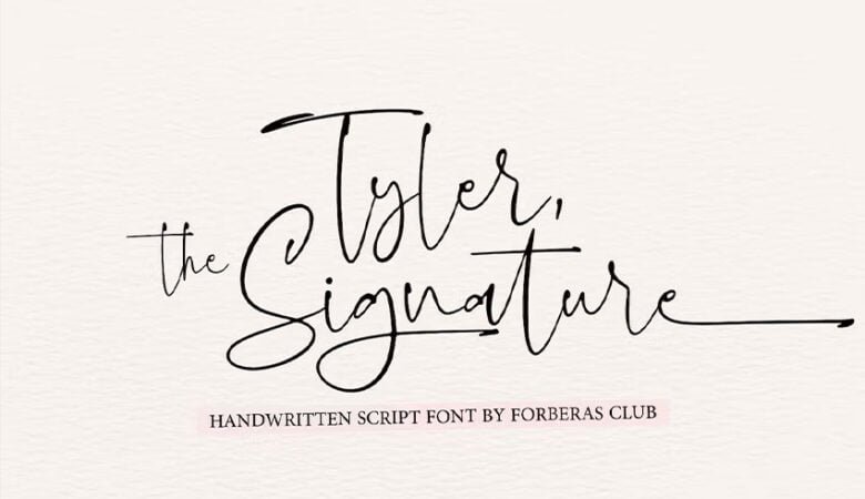 Tyler the Signature Font