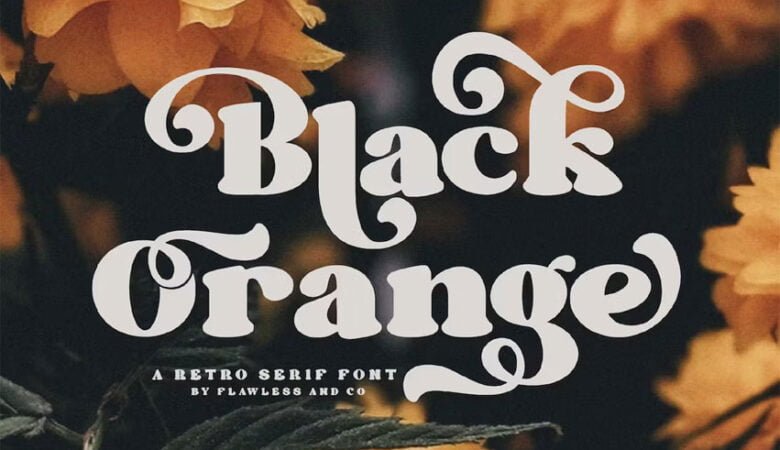 Black Orange Font
