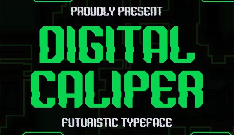 Digital Caliper Font