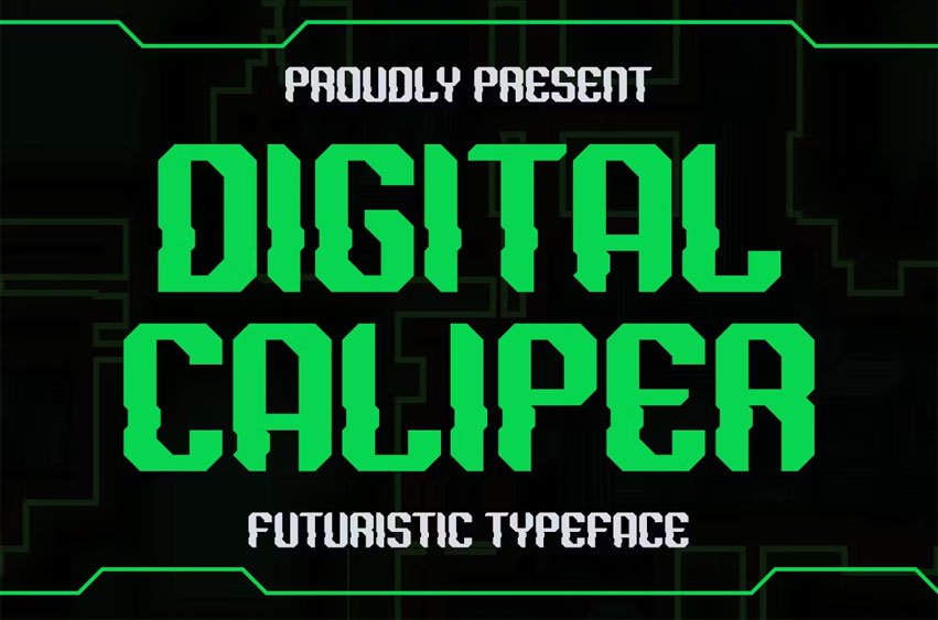 Digital Caliper Font