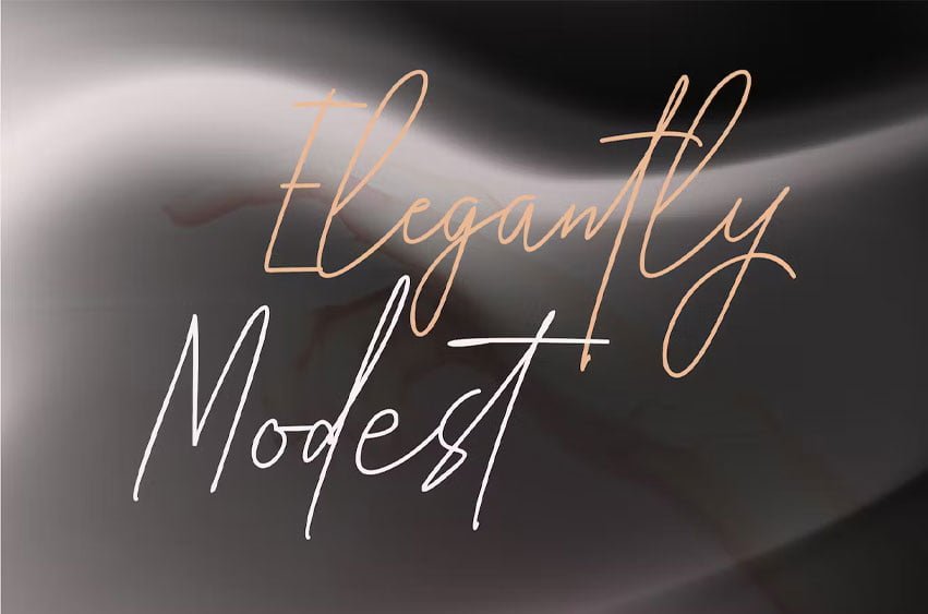 Elegantly Modest Font