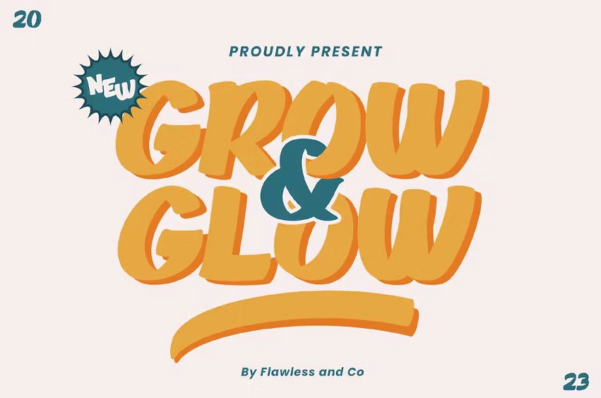 Grow and Glow Font