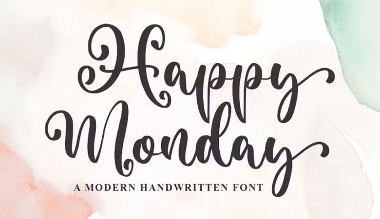Happy Monday Font